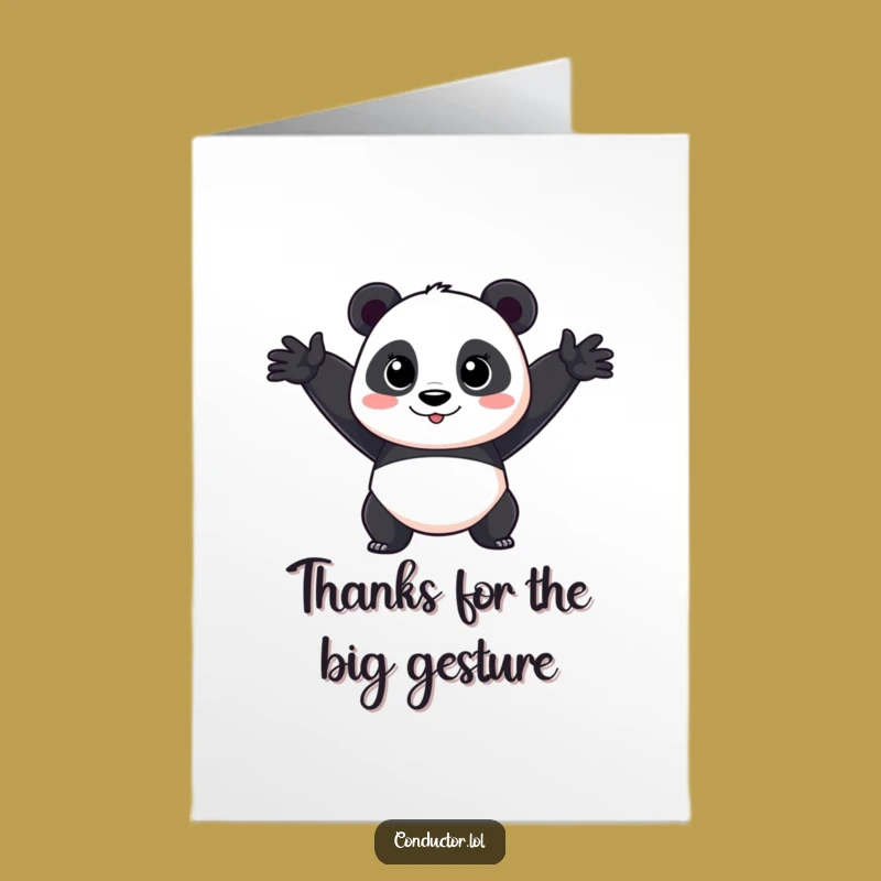 Free Printable Thank You Card: Panda's Grateful Gesture Says It All!
