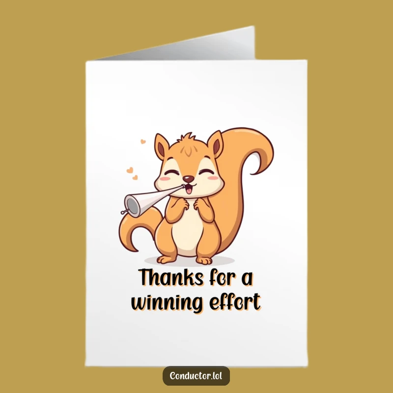 Free Printable Thank You Card: Squirrels Whistle Their Thanks Loudly!