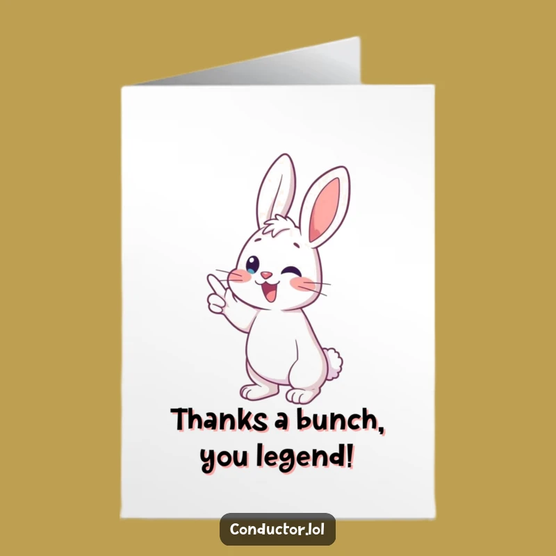 Free Printable Thank You Card: Funny Bunny's Crescendo of Gratitude, DIY Gift!