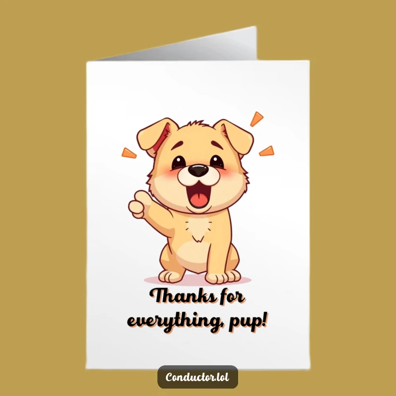 Free Printable Puppy Thank You Card - Barking Director Downloadable Gift
