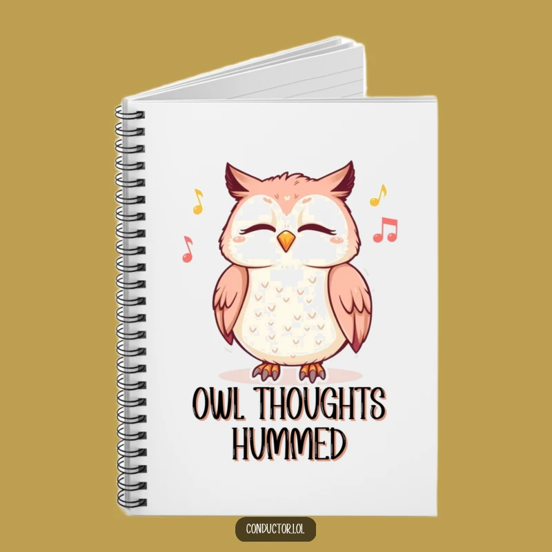 Funny Giggling Owl Music Notebook: Jot Down Melodies & Ideas - Perfect Gift!