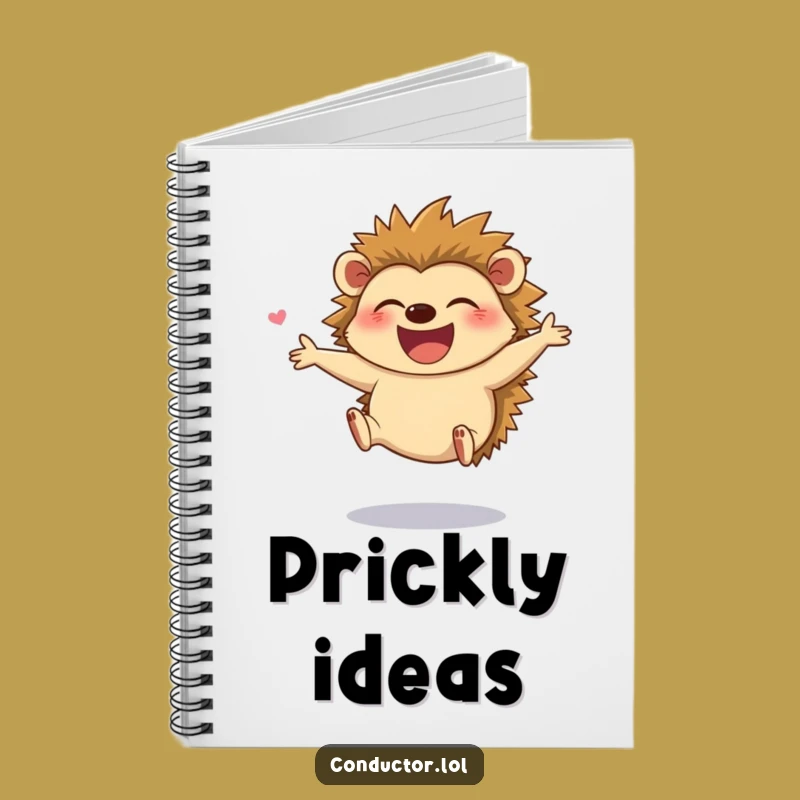 Funny Hedgehog Director Notebook - Joyful Maestro Journal for Happy Ideas
