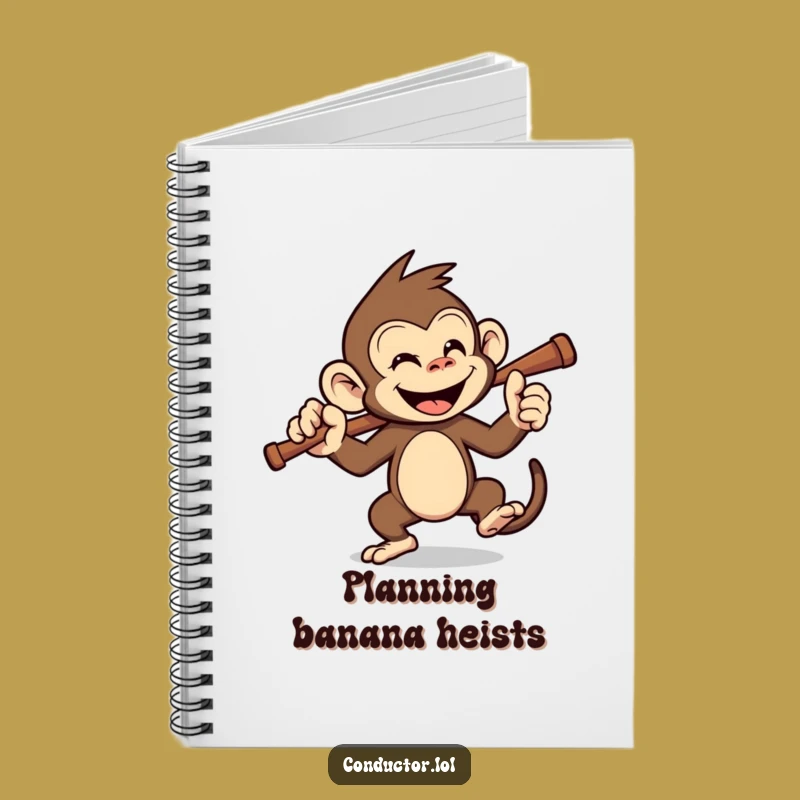 Funny Monkey Conductor Notebook: Jot Down Your Jungle Adventures