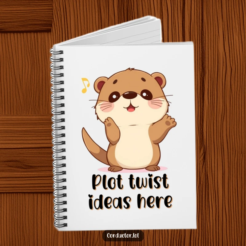 Funny Otter Crescendo Notebook: A sweet otter gestures for music to crescendo while writing.