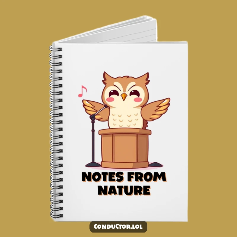 Funny Owl Conductor Notebook: Jot Down Notes with Maestro Flair