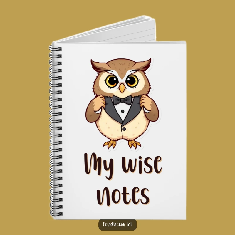Funny Owl Tuxedo Notebook: Jot Down Your Sophisticated Notes