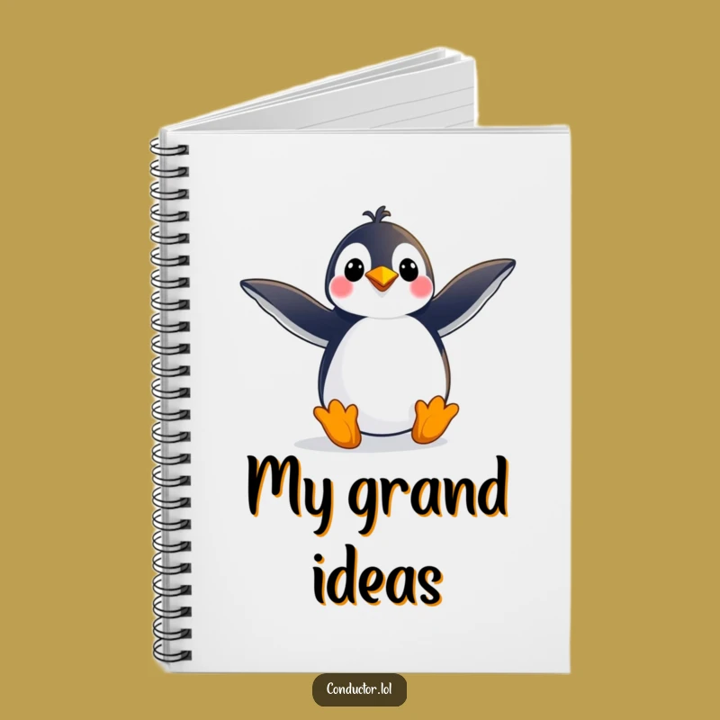 Funny Penguin Pose Notebook: Jot Down Your Dramatic Ideas