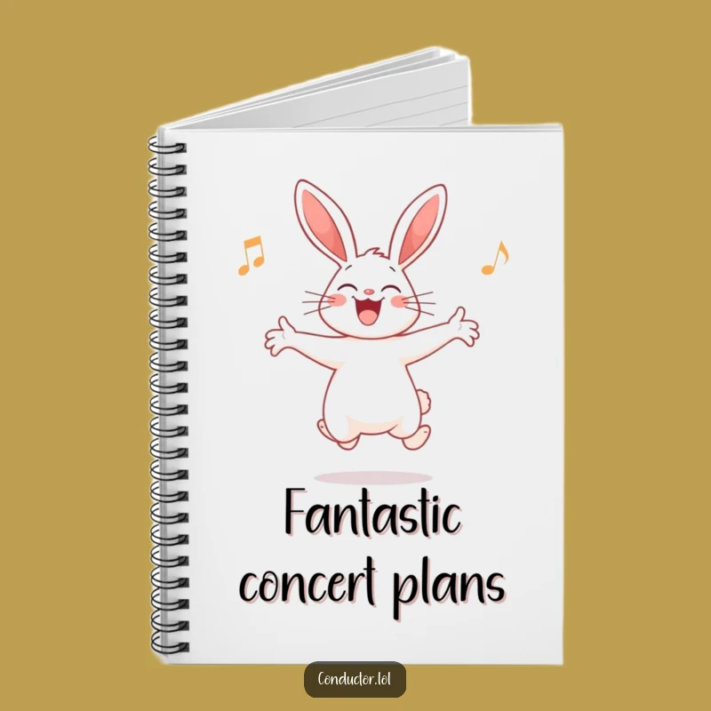 Funny Rabbit Conductor Notebook: Capture Your Melodies and Giggles
