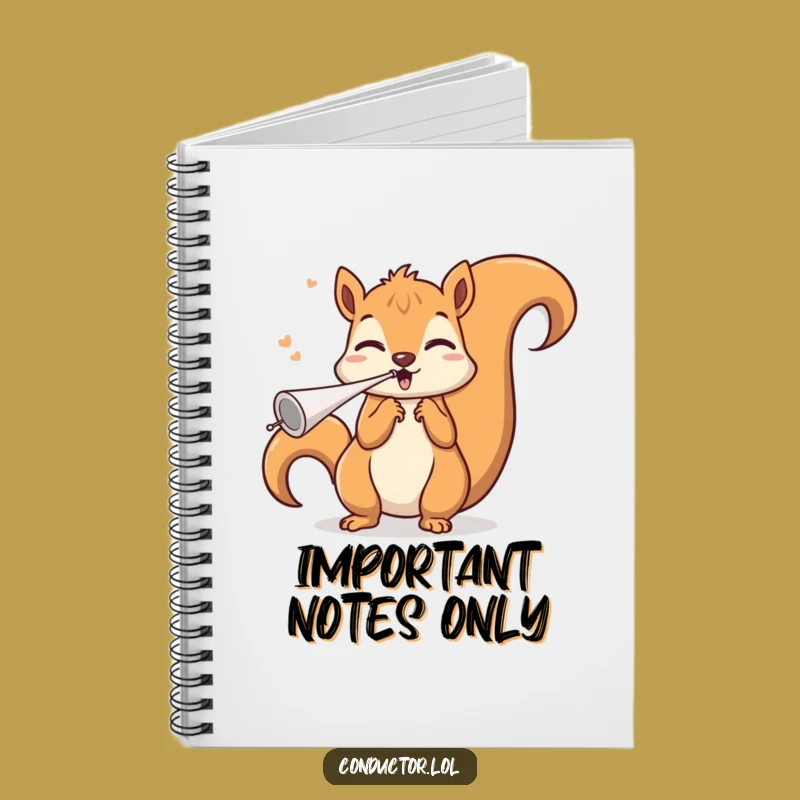 Funny Squirrel Conductor Notebook: Jot Down Your Brilliant Ideas with Musical Flair!