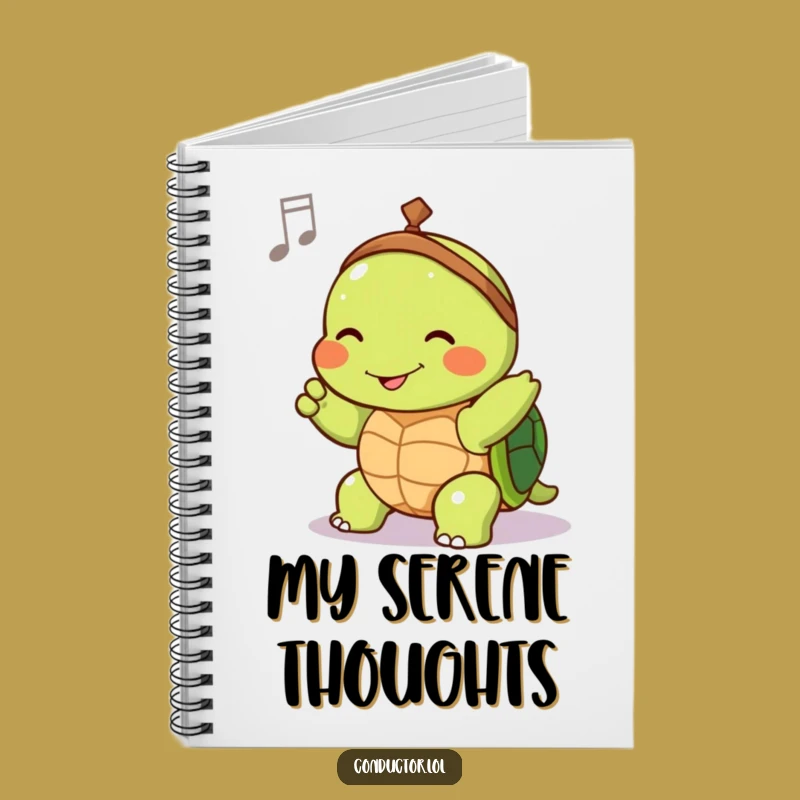 Funny Turtle Conductor Notebook - Journal Your Tempo with Maestro's Joy
