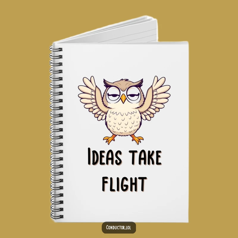 Funny Owl Notebook - Dramatic Arm Gesture Journal for Creative Thoughts