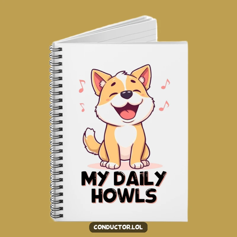 Funny Dog Music Notebook - Jot Down Notes with Canine Rhythm