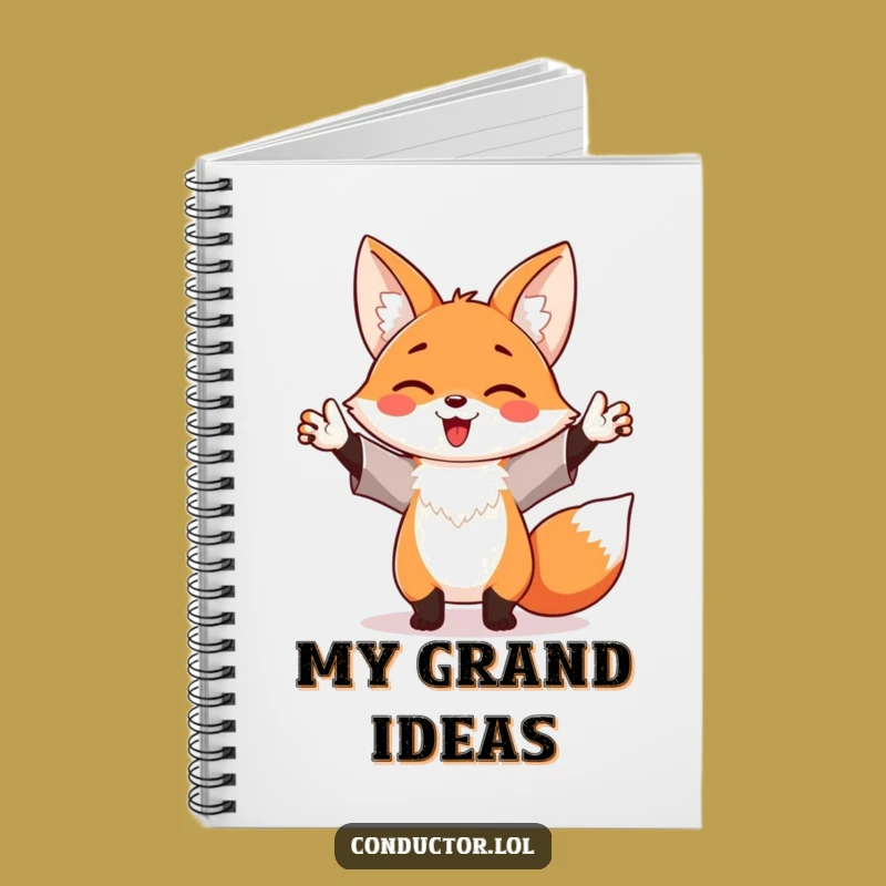 Funny Maestro Fox Notebook: Jot Down Your Passionate Ideas