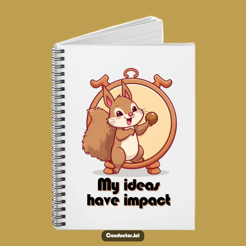 Funny Squirrel Gong Strike Notebook: Jot Down Your Wildest Ideas with Humor