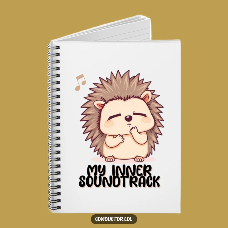 Funny Hedgehog Music Notebook - Jot Down Ideas with Humorous Inspiration