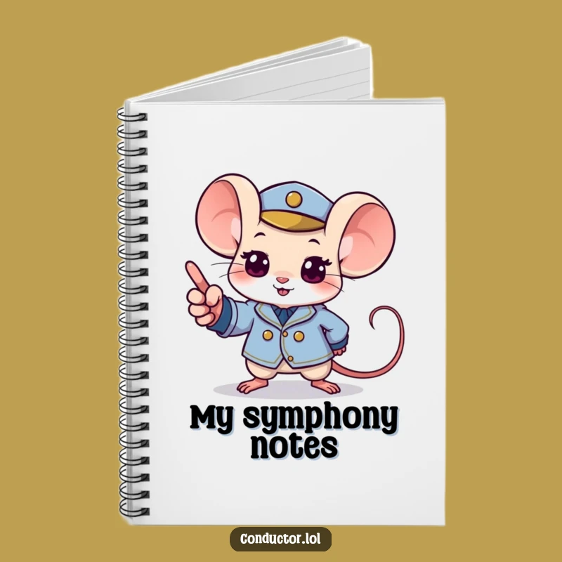 Funny Mouse Conductor Notebook: Compose Your Thoughts with Flair