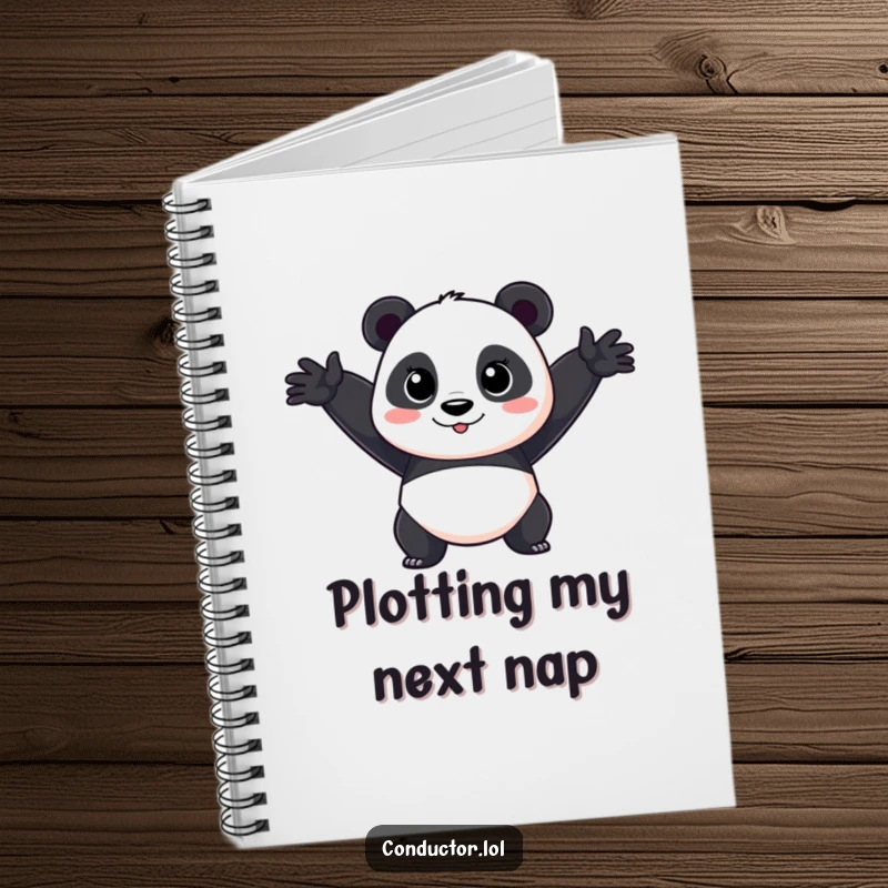 Funny Panda Performer Notebook: A cartoon panda in a dramatic, sweeping gesture, perfect for jotting down scenes.
