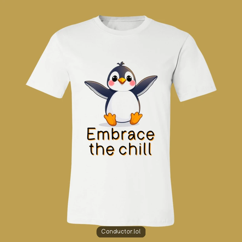 Funny Penguin Pose T-Shirt: Show Off Your Grandeur with this Tee