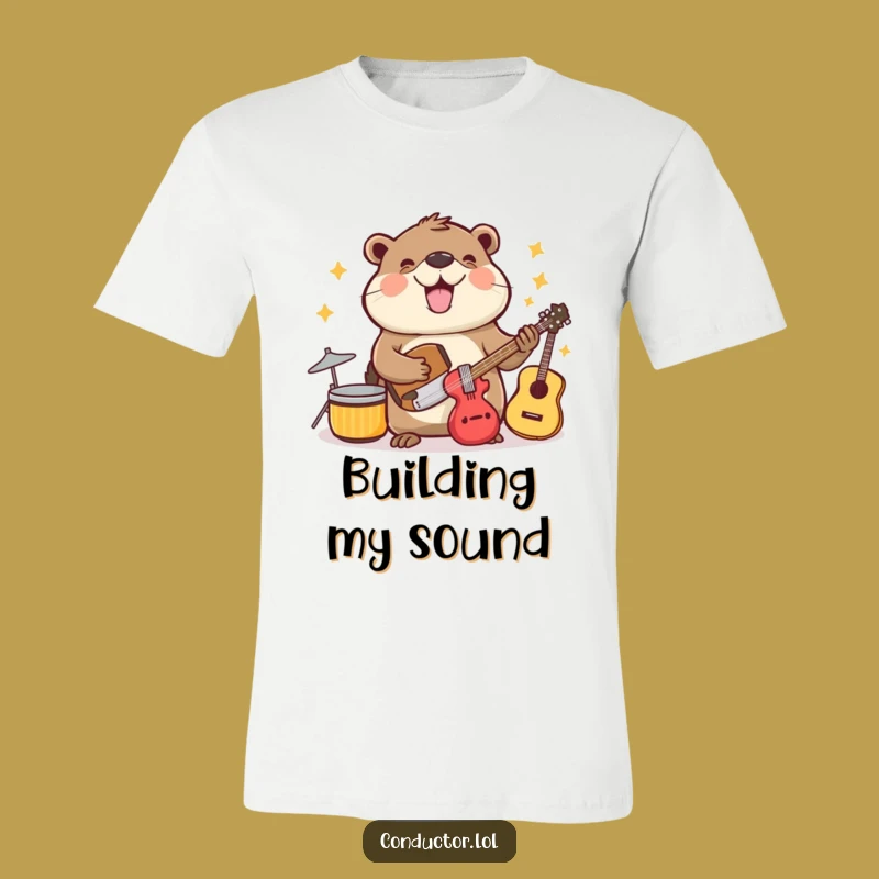 Funny Beaver Music T-Shirt: Organized Arranger Tee, Cheerful Instrument Shirt