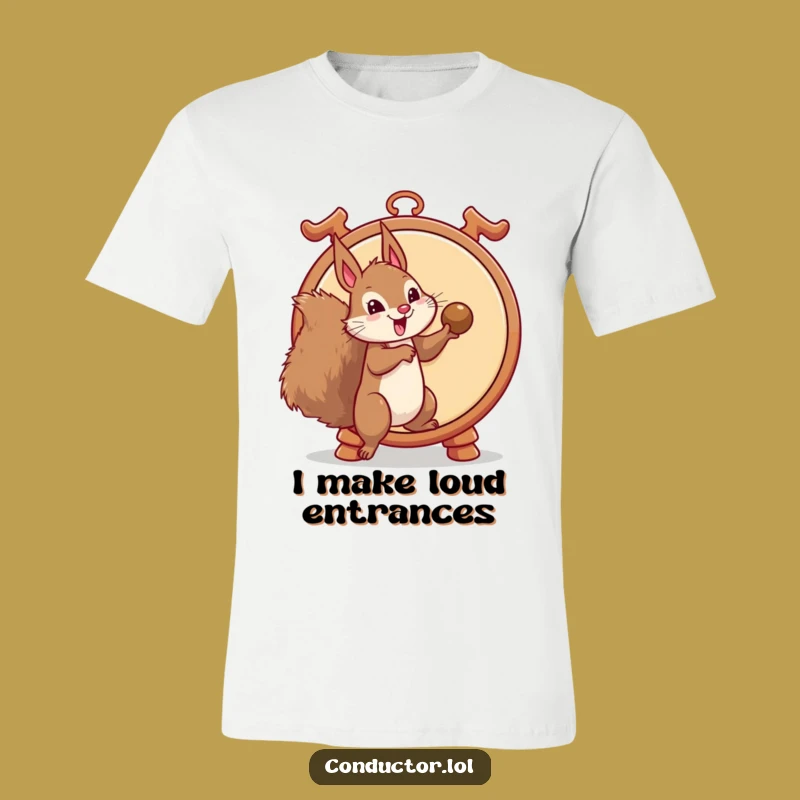 Funny Squirrel Gong Strike T-Shirt: Wear Your Mischief with this Hilarious Tee