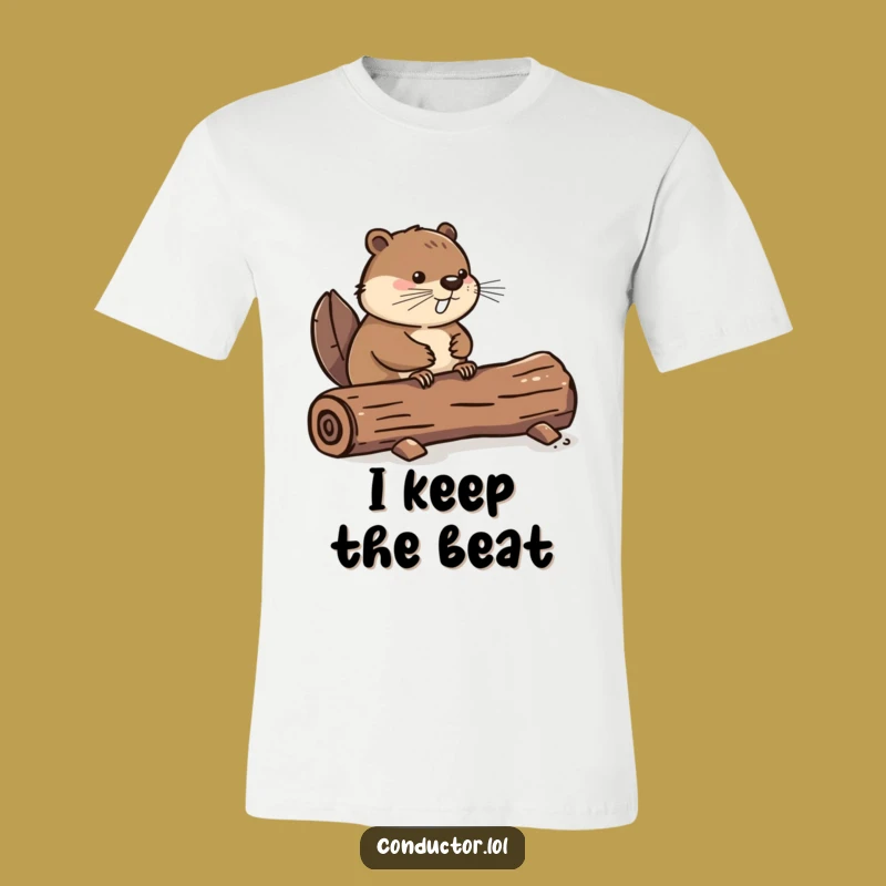 Funny Beaver Tail Tap T-Shirt: Wear Your Rhythm with this Awesome Tee