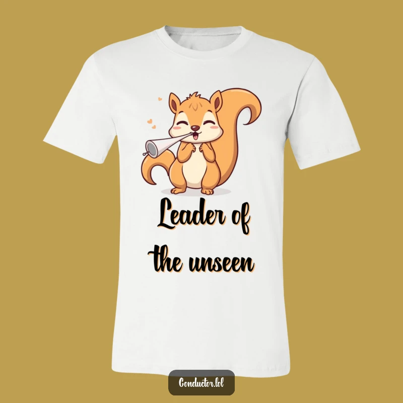 Funny Squirrel Conductor T-Shirt: Wear Your Musical Passion with This Hilarious Tee!