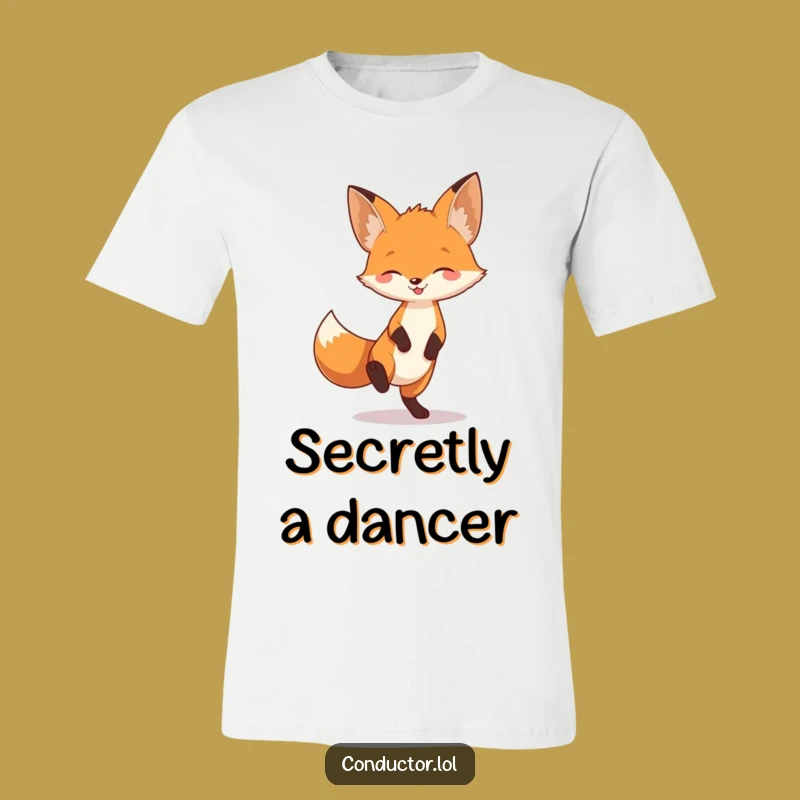 Funny Fox Tapping Foot T-Shirt: Cheerful Animal Lover Tee, Unique & Playful