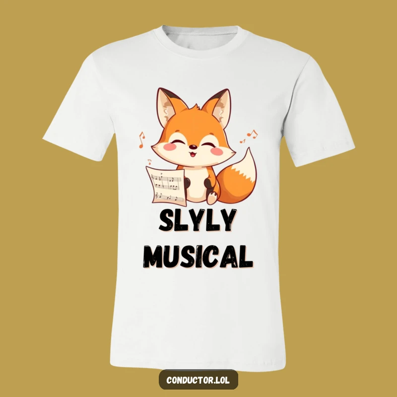 Funny Fox Composer T-Shirt - Express Your Musical Passion
