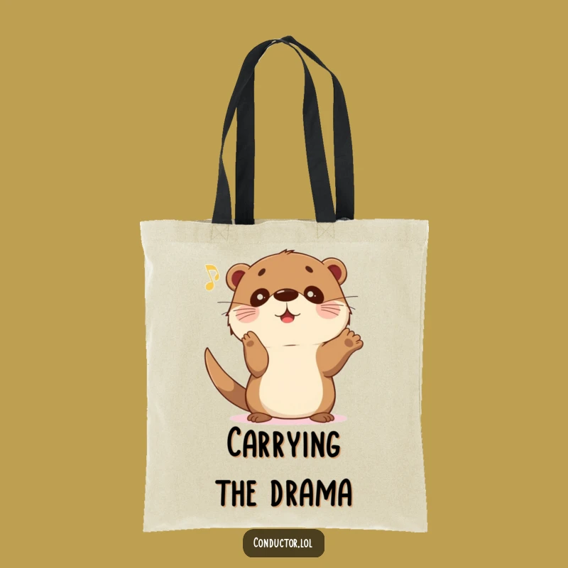 Funny Otter Crescendo Tote Bag - Carry Your Volume with This Hilarious Bag