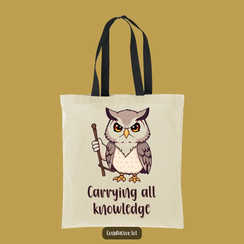 Funny Owl Leader Tote Bag: Carry Your Wisdom and Essentials