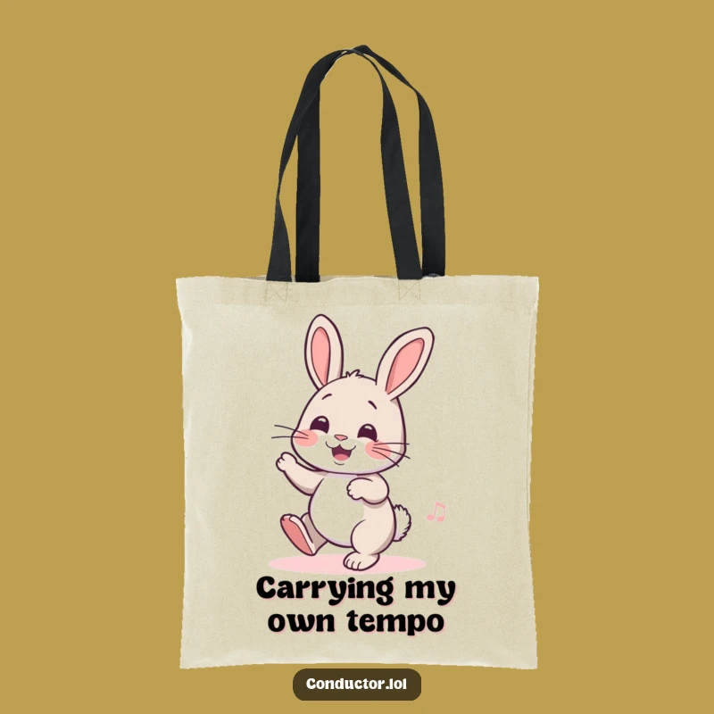 Funny Rabbit Tote Bag: Carry Your Essentials with Cheerful Bops