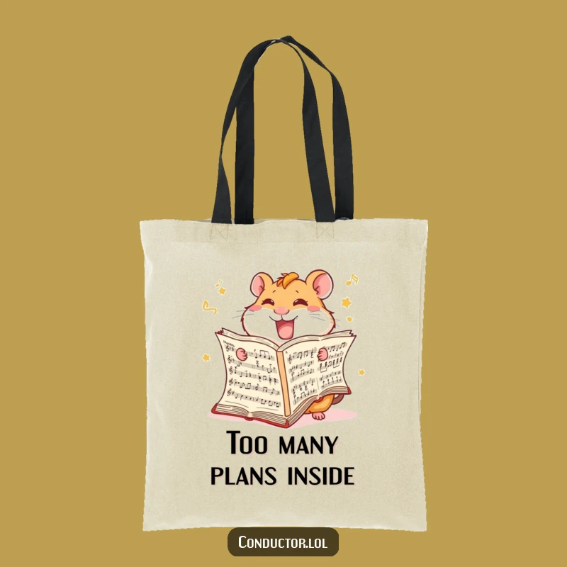 Funny Hamster Score Tote Bag - Carry Your Music Fast with This Hilarious Bag